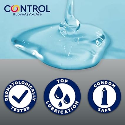 Control Lub Infinity - Gel Lubricante de Larga Duración - 75 mililitros - Base silicona - Compatible con Preservativo - Hipoalergénico - Sin azúcar - No mancha - Color Transparente