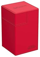 Ultimate Guard Flip N Tray 100+ Xenoskin Monocolor Deck Box, Red