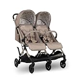 Cosatto Yo Double Baby Pushchair for Newborn & Toddler | Toddler - Birth - 25kg | Lightweight Compact Fold Twin Stroller, UPF 100+ Sun Protection, Raincover Included, Storage Basket (Lollop)