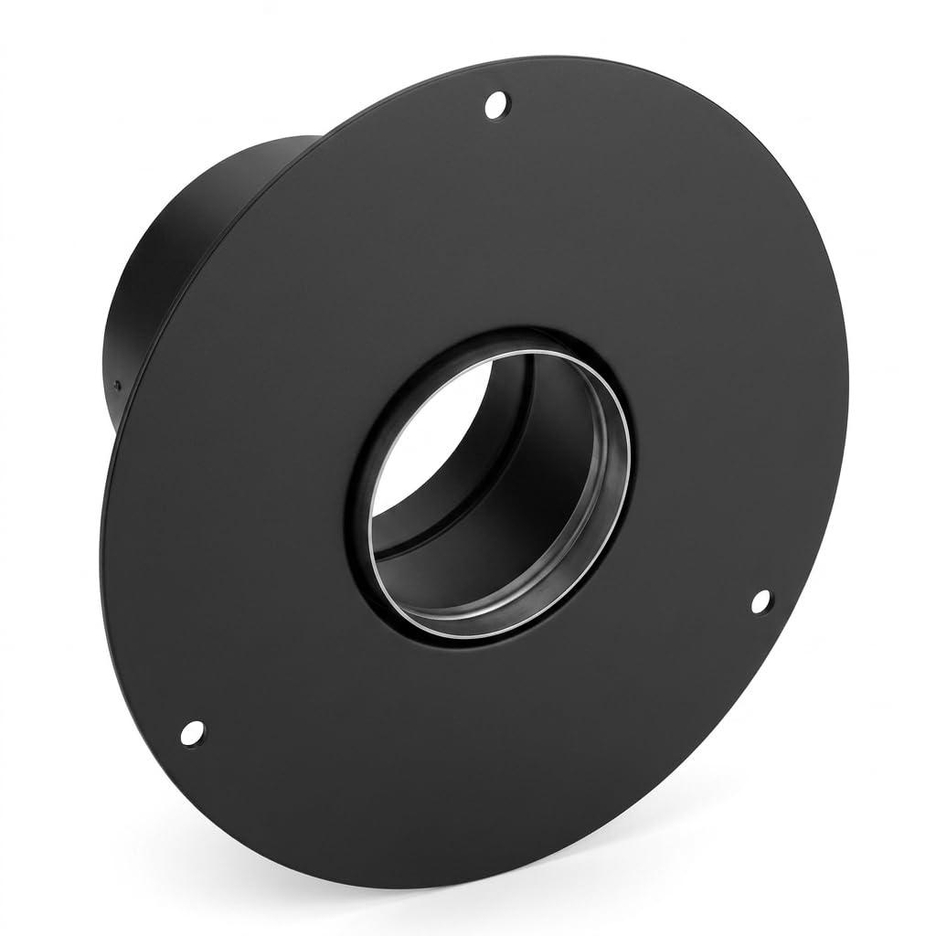 MAKA Rosone Telescopico Canna Fumaria Pellet Nero Ø 80 mm