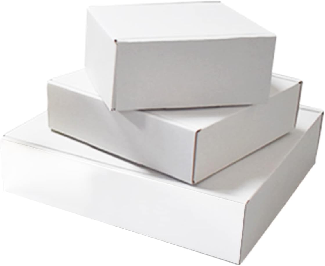 SKIEHAN Square Shipping Box Double Side White Corrugated