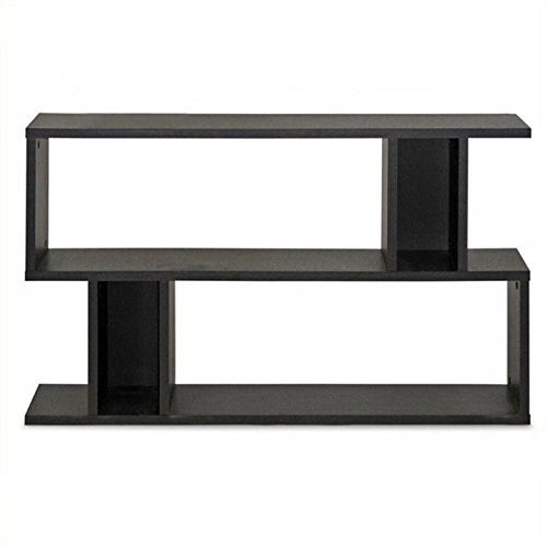 Baxton Studio Goodwin 2-Level Modern Bookshelf, Dark Brown