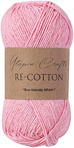 Utopia Crafts Re-Cotton Knitting Yarn, 100g (Pumpkin Orange)