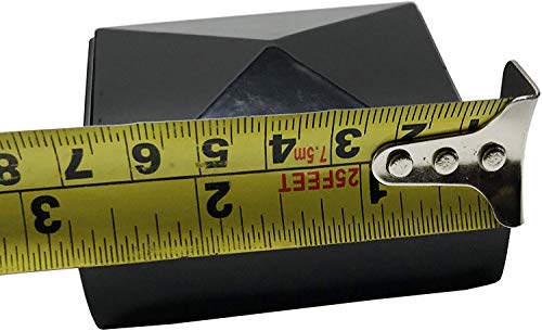 2.5" x 2.5" Aluminium Pyramid Post Cap for Metal Posts - Pressure Fit - Black (4 Pack) - Thumbnail 6