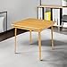 MECO Stakmore Classic Straight Edge Solid Wood Folding Card Table, Oak Frame