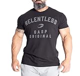 GASP Unisex Relentless Skull Tee Tshirt, Schwarz, L