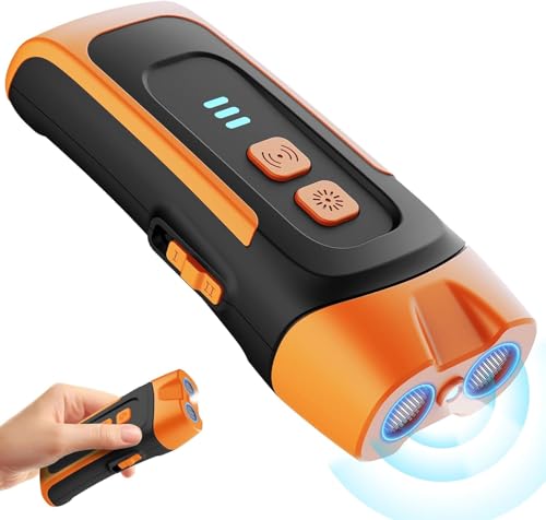 Anti Bell Gerät Hunde, Antibell Ultraschall Gerät Wiederaufladbar, 30 Fuß Handgerät Hundegebell Stoppen mit LED, 3 Modi Antibell für Große Kleine Hunde Trainingsalarm Freien Innenbereich Hundeschreck