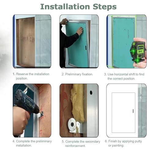 Evite Romper Paredes con Panel de Acceso de Aluminio Trampilla de Pared 61x101 8