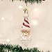 Old World Christmas Peppermint Twist Santa Glass Blown Ornament for Christmas Tree, Handcrafted Holiday Decoration, Santa Collection