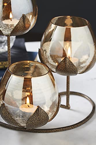 Tuxedo-3pc-Ancient-Bronze-Gold-Glass-Candle-Holders-3-Candlesticks-Holders-Gold-Glass-Candle-for-Home-Decoration-Dinning-Table-Decoration-Candle-Wedding-Holiday-Decor