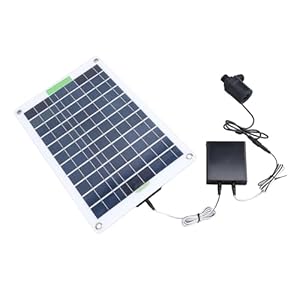 Qcwwy Pompes Chauffages de Piscine Panneaux Solaires Pompe à Eau avec Ascenseur de 5 M Boîte de Stockage d'énergie pour Fontaine de Jardin Étang Piscine Aquarium Kit de Pompe à Eau Solaire 100 W