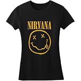 Nirvana Smile Girls Jr Tissue Tee Large Black
