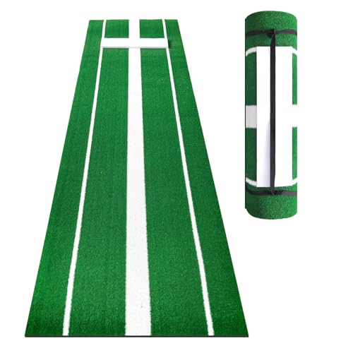 RJFKSNC 10x3 ft Softball/Baseball Pitching Mat, Antifade Turf, Antislip Foam Backing, Fastpitch Equipment for Softball and Baseball Pitchers Practice