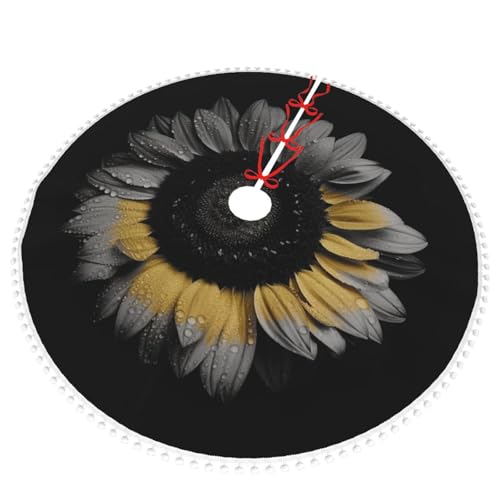 Tapis de sapin double couche à pompons pour décor de fête - 4