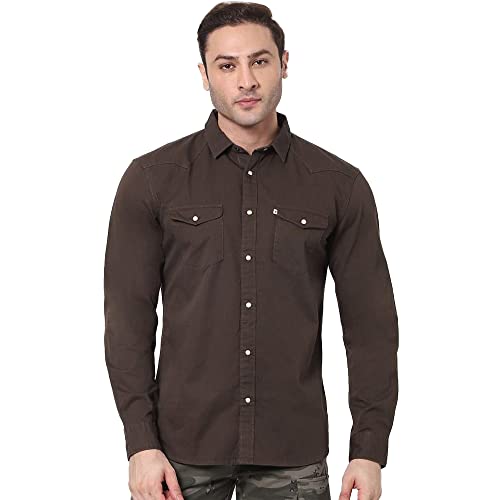 Image of Celio Solid Cotton Regular Fit Men's Casual Shirt