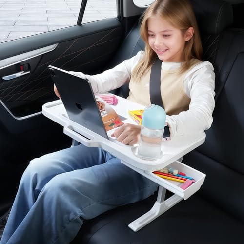 DICMKY Foldable Car Seat Tray Table, Adjustable Multifunctional Lap Tray for...