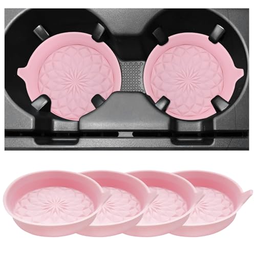 4 piezas posavasos de silicona para auto, 2.75 in miniatura 1