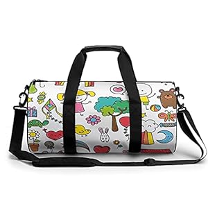 Duffel Bag Cartoon Schilderen Leuke Bagage Sportenzakken voor Reizen Fitness