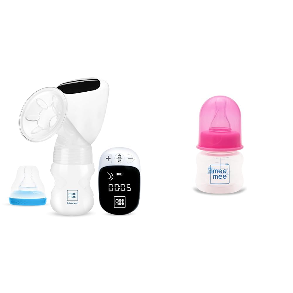 Mee Mee Advanced Digital Electric Breast Pump – 3 Modes for Gentle Massage, Effective Suction & Let-Down Stimulation – Ideal for Nursing & Breastfeeding – White – Mee Mee Premium Feeding