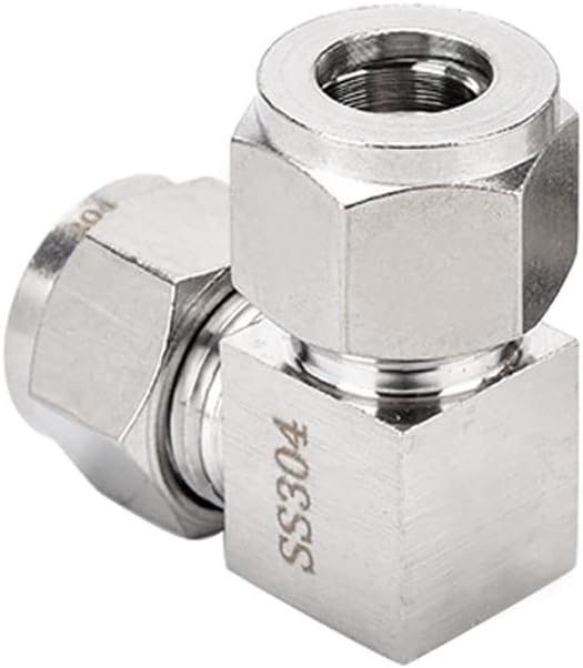 304 Stainless Steel Reducing Compression 90 Degree Elbow 1/4" x 1/8" OD 1pc
