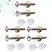 Balacoo 6pcs Toilet Bolt Set Heavy Duty Toilet Tank Screw Fixing Bolts with Nuts and Washers Sturdy Rubber WC Tool for Easy Installation Compatible with Standard
