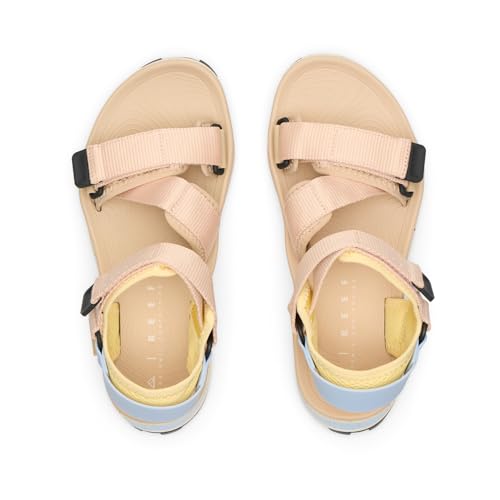Image of REEF Cross Shore Womens Casual Sport Sandal, Adjustable Straps, Supportive Footbed, No Slip Traction