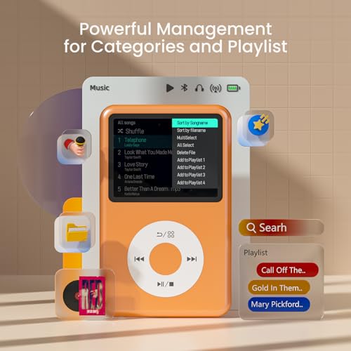 image for innioasis Mp3 Player with Bluetooth Y1 Portable Music Digital Players 