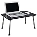 Large Bed Tray Nnewvante Multifunction Laptop Desk Lap Desk Foldable Portable Standing Breakfast Reading Tray Holder for Couch Floor for Adults/Students/Kids Black