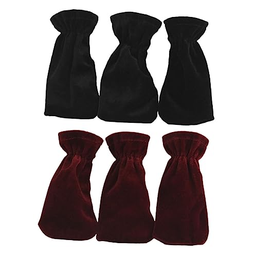 Abaodam 6個 ピアノペダル キーボードペダル ピアノフットパッドスリーブ ピアノサステインペダルカバー 時計に貼り付ける ピアノフットパッド保護スリーブ 楽器用品 ゴールデンベルベット