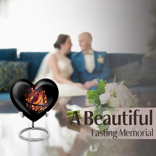 Image of Cardinal Bird Urn - Keepsake Cremation Urn for Ashes Adult Male - Memorial Little Urns - Decorative Urns for Men - 3 Inch