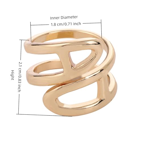 Image of SYWDUDUCLT Scarf Ring for Women's Shawl, Silk Neckerchief, Tshirt, Gold /Sivler, S /M /L, 2 Pcs