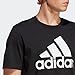 adidas Men's Essentials Single Jersey Big Logo T-Shirt, Black/White, Small