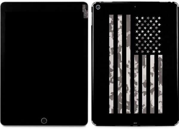 Skinit Decal Tablet skin compatible with iPad Air 10.9in (4th Gen, 2020) - Officially Licensed Black and White Camo American Flag Design