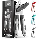 Zulay Kitchen Manual Can Opener - Handheld Can Opener Smooth Edge Cut Stainless Steel Blades - Heavy...