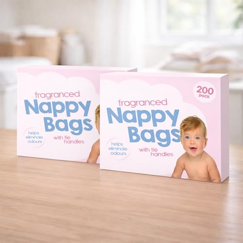 Miniatura 4 de 400 Bolsas Para Pañales Coloreadas Con Asas De Cierre, Perfumadas Para Eliminar Olores, Duraderas Y A Prueba De Fugas, Ligeras Y Perfectas Para Bolsas De Viaje De Bebés