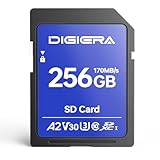 DIGIERA 256GB LS100 SDXC UHS-I Memory Card - up to 170MB/s, C10, U3, V30, 4K UHD, SD Card for Computers, Digital Cameras, Home Theatre Devices, Car Navigation Systems (1 Pack)