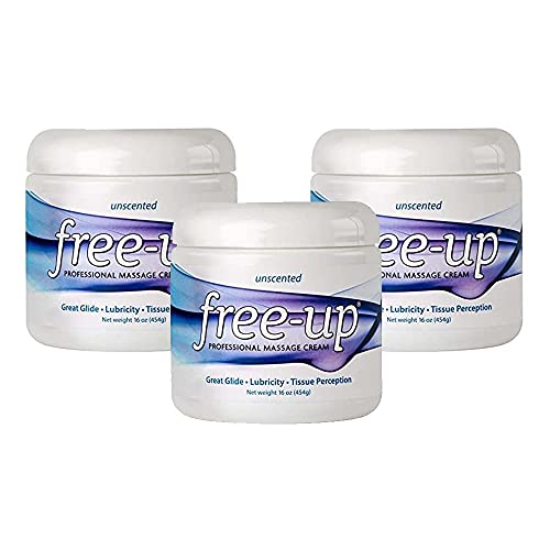 PrePak Products Free-Up Massage Cream Unscented 16 oz. Jar - 3 Pack
