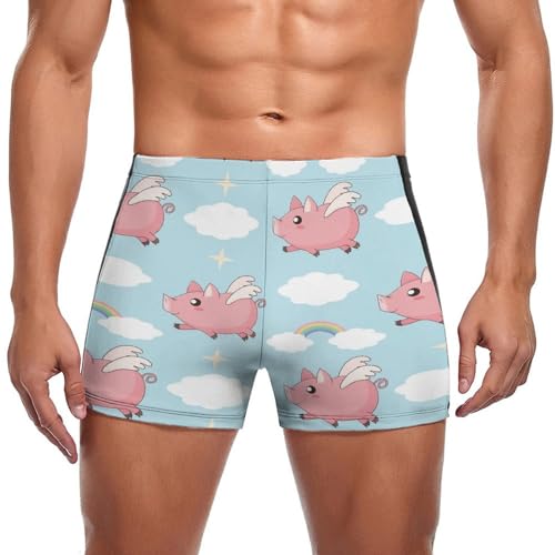 Swim briefs Cochon Volant homme le maillot de bain ajusté contre les frottements en natation