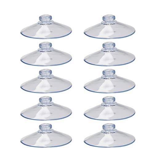 YSJJZRL Lot de 10 ventouses en plastique transparent de type champignon sans crochets pour la maison, le carrelage, le verre, les miroirs (45 mm)
