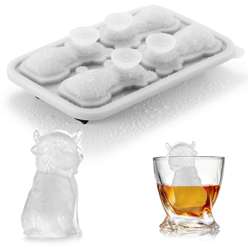 ACOOKEE 3D Highland Cow Ice Cube Tray Fun Shapes...