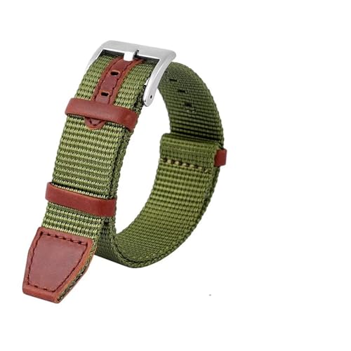 [�^�u���b�g] �_�炩�����K�ȃ����Y�i�C�����A�E�g�h�A�E�H�b�`�o���h�B�n�~���g�����C���h���g���A�[�~�[�O���[�����U�[�A�N�Z�T���[20mm 22mm�ɑΉ��B(Army green-Silver,22mm)