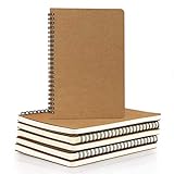 College Blank Spiral Notebook, EUSOAR A5 6packs 5.5x8.3 inches Blank Travel Writing Notebooks...