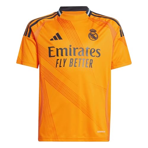 adidas Real Madrid Youth Away Jersey 2024/25 (US, Alpha, Large, Regular, Crew Orange)