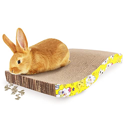 SunGrow Rabbit Ferret & Cat Scratcher Board Prevent Electric Shock from Wire Chew Stop Carpet Wood & Shoe Chewing No Scratch Furniture Alternative to Spray Safe to Chew