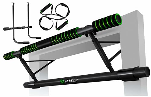 KESSER® 4in1 Premium Klimmzugstange inkl. DIP-Station & Power Ropes,...