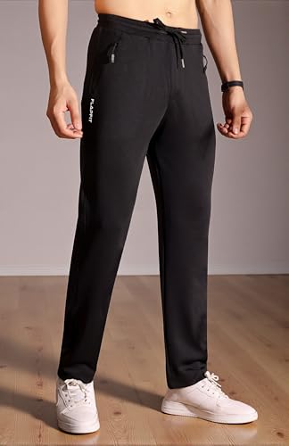 Image of Men's Regular Fit Track Pants with Zipper Pocket||Track Pants for Men