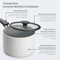 Tramontina Ceramic Non Stick 11-Piece Nesting Pots and Pans Set - White — image 3