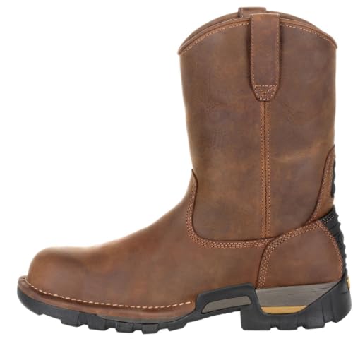 Georgia Boot Eagle One Waterproof Pull On Work Boot, Brown, Size 10.5(M)