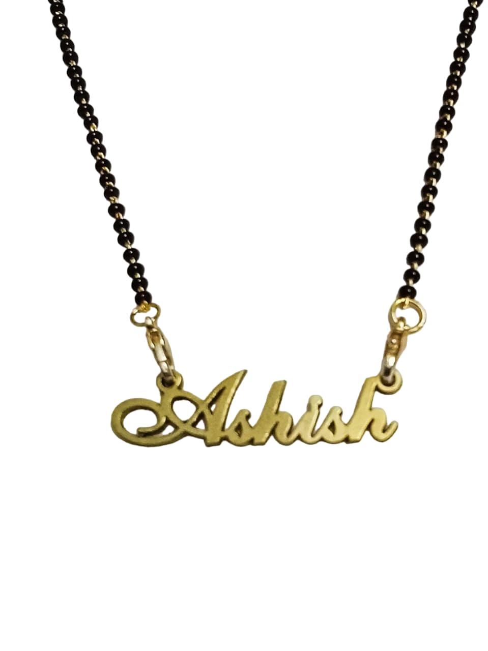 Tirtha Creation Stylish Brass Ashish Name Pendant With Mangalsutra Chain | Light Weight Personalized Necklace for Women | Anniversary Gift for Wife | Jewelry Gift for Women (B0D7DKJ59W) Amazon Price History, Amazon Price Tracker