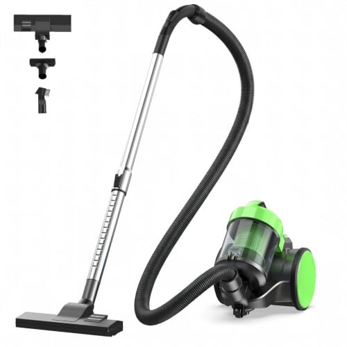 Image of NEWBULIG Canister Vacuum Cleaners for Home, Bagless Vacuum Cleaner, Green